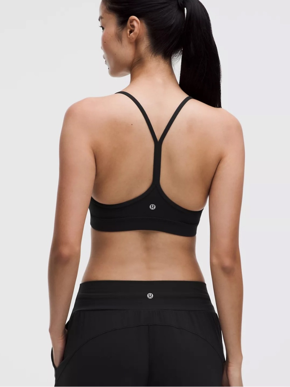 lululemon athletica Black Thin-Strap Sports Bra